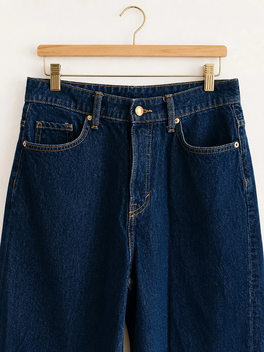 &Denim Women’s Baggy Bermuda Shorts Size 4 Dark Wash High Waist Loose Fit
